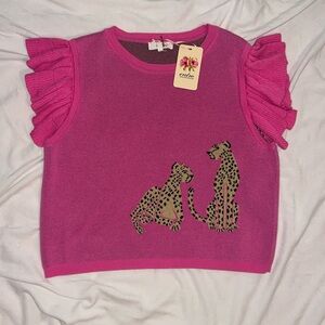 NWT Leopard Pink Top